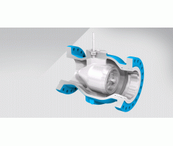 Axial on-off valve